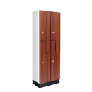 Alpine ALP701-Z-W-2 2-Tier Z-Style Locker, Double Column, Walnut