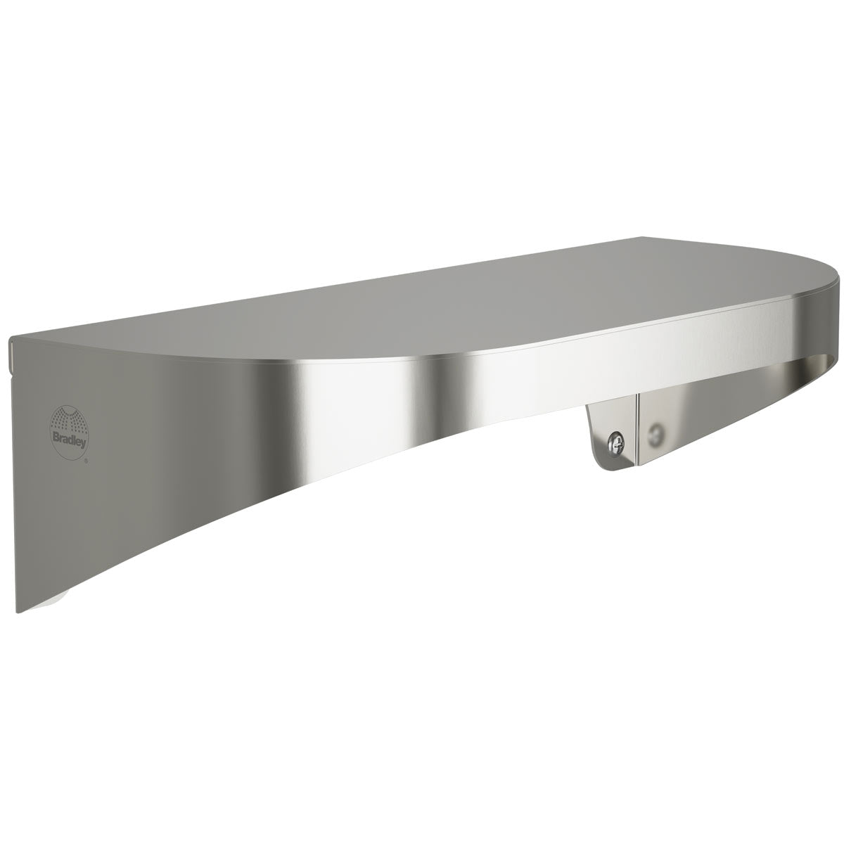 Bradley Elvari Series Shelf, Stainless Satin, 20 Gauge, 5" X 18" - 7B2-0051800-BS, Brushed Stainless