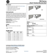 Bradley Elvari Series Shelf, Stainless Satin, 20 Gauge, 5 X 18 - 7B2-0051800