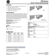 Bradley Elvari Series Shelf, Stainless Satin, 20 Gauge w/ Hooks, 8