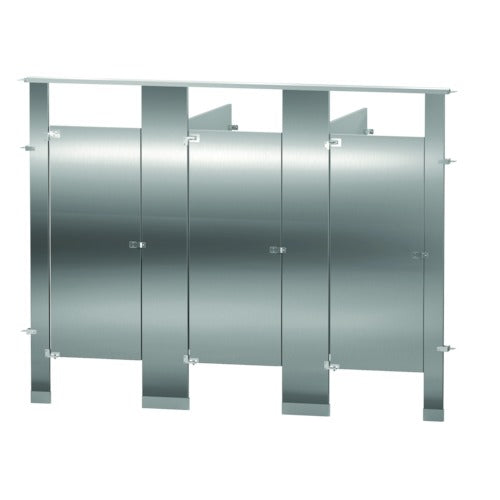 Bradley Stall (Stainless Steel) 3 Between Wall (108"W x 61-1/4"D) - BW33660