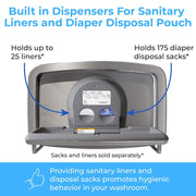 Koala Kare KB310-SSRE Horizontal Stainless Steel Recessed-Mounted Baby Changing Station