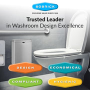 Bobrick B-270 Commercial Restroom Sanitary Napkin/Tampon Disposal, Surface-Mounted, Stainless Steel