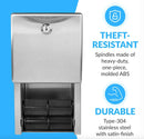 Bobrick B-2888 Commercial Toilet Paper Dispenser, Surface-Mounted, Stainless Steel w/ Satin Finish