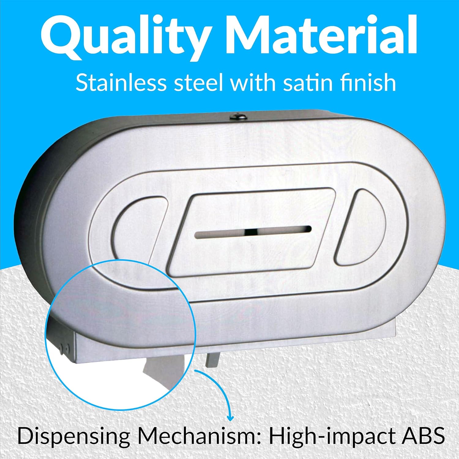 Bobrick B-2892 Commercial Toilet Paper Dispenser, Surface-Mounted, Stainless Steel w/ Satin Finish