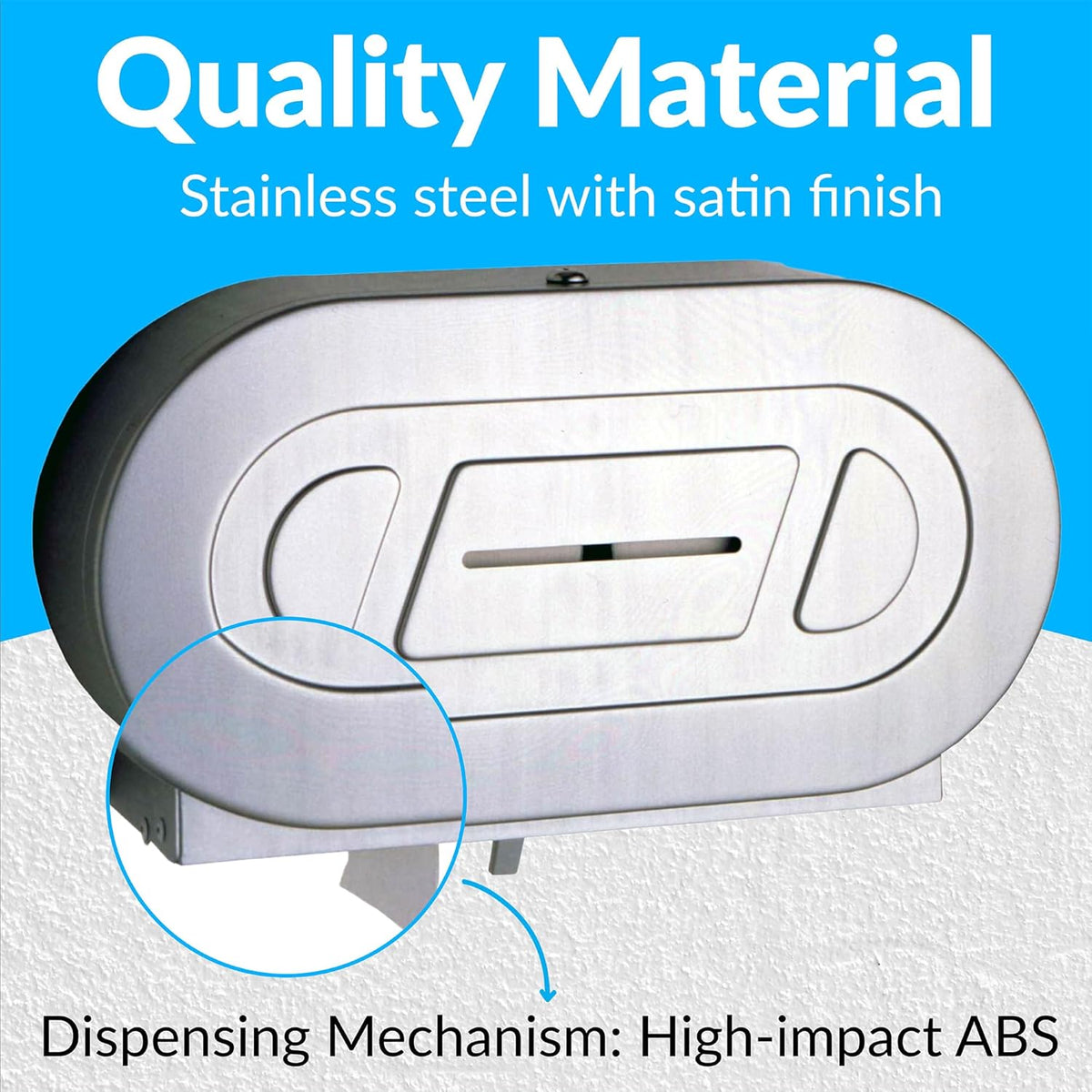 Bobrick B-2892 Commercial Toilet Paper Dispenser, Surface-Mounted, Stainless Steel w/ Satin Finish
