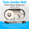 Bobrick B-2892 Commercial Toilet Paper Dispenser, Surface-Mounted, Stainless Steel w/ Satin Finish