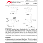 ASI 8203-20 Folding Shower Seat - Rectangular, ADA - Solid Phenolic, White - Compact 20