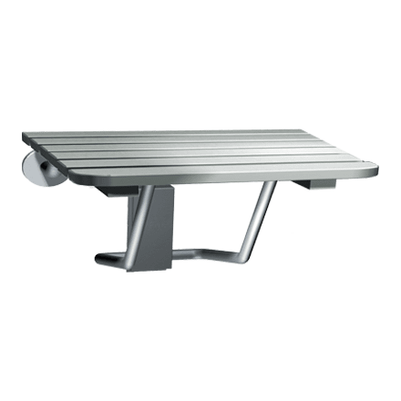 ASI 8207 Commercial Folding Seat, 18" W x 16" D, Stainless Steel