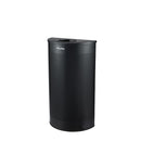 Alpine ALP438-12HR-BLK 12 Gallon Half-Round Perforated Trash Can, Black