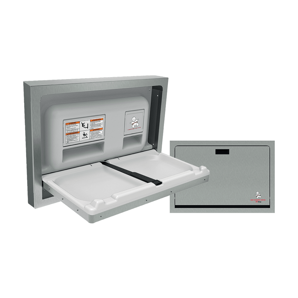 ASI 9013-9 Baby Changing Station, Surface-Mounted, Stainless Steel