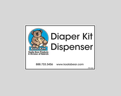 Koala Kare 195 LABEL, DIAPER DISPENSER