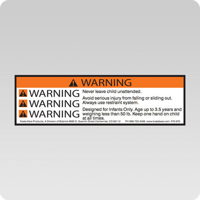 Koala Kare 975 LABEL, WARNING BCS - MULTI COLOR