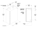 ASI 0825 Commercial Restroom Waste Receptacle, 20 Gallon, Surface-Mounted, 15-3/4" W x 21-7/8" H, 11-3/4" D, Stainless Steel