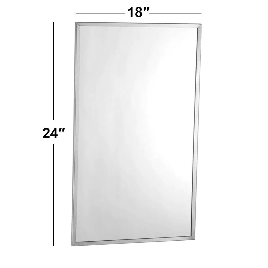 Bobrick B-165-1824 (18 x 24) Channel-Frame Mirror 18" x 24"