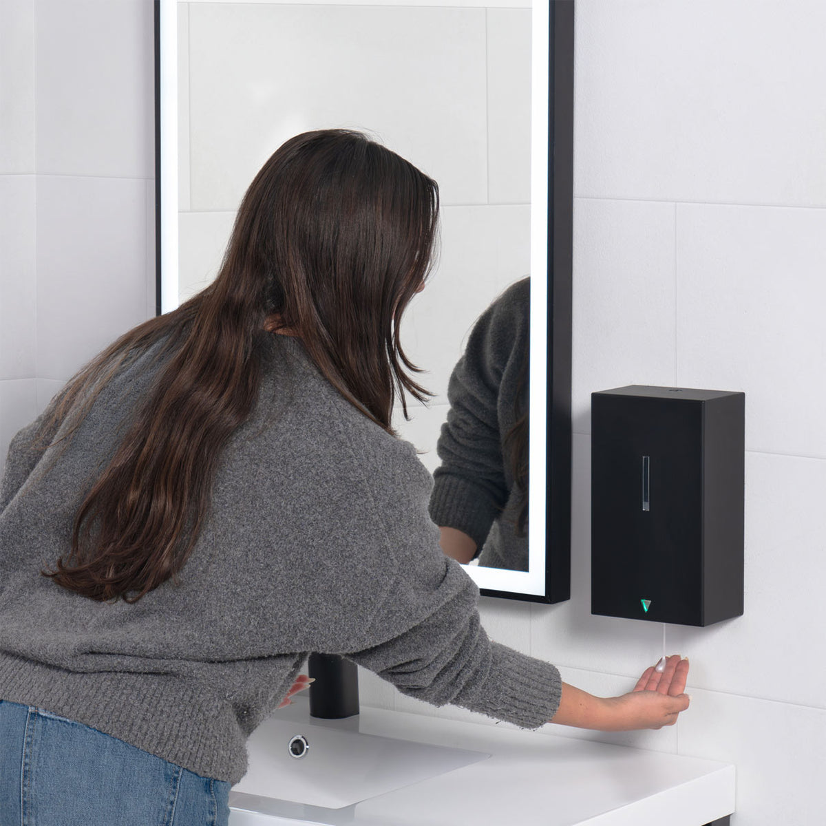Bobrick B-2012-MBLK Auto Soap Dispenser, Surface Mount, Liquid Soap, Matte Black