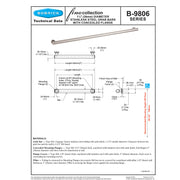 Bobrick B-9806x24 Fino Grab Bar 1-1/2
