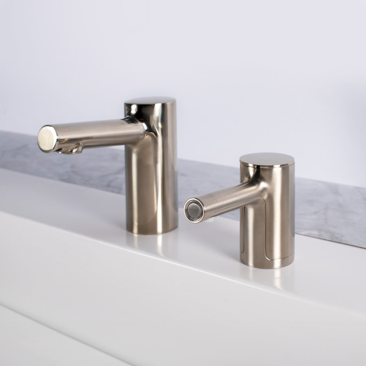 Bobrick B-995 Fino Top-Fill Liquid Soap Dispenser - Brushed Nickel (Cylindrical Style)