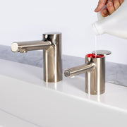 Bobrick B-995 Fino Top-Fill Liquid Soap Dispenser - Brushed Nickel (Cylindrical Style)