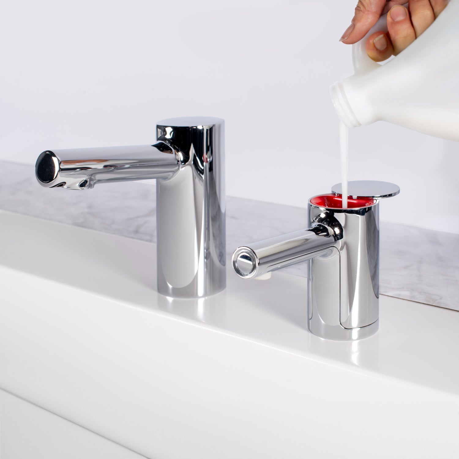 Bobrick B-998 Fino Top-Fill Liquid Soap Dispenser - Polished Chrome (Cylindrical Style)