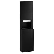 Bobrick B-9944.MBLK Fino Semi-Recessed Paper Towel Dispenser & Waste Receptacle, Matte Black, 8.5-gal. Waste