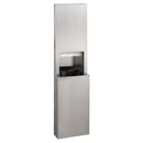 Bobrick B-9944 Fino Semi-Recessed Paper Towel Dispenser & Waste Receptacle, 8.5-gal. Waste