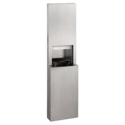 Bobrick B-9944 Fino Semi-Recessed Paper Towel Dispenser & Waste Receptacle, 8.5-gal. Waste