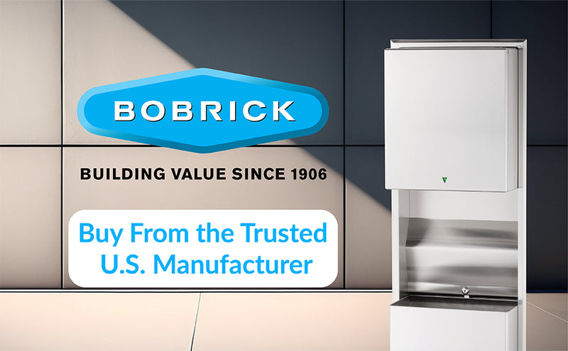 Bobrick B-3974 Automatic Combination Commercial Paper Towel Dispenser/Waste Receptacle, Recessed-Mounted, Stainless Steel