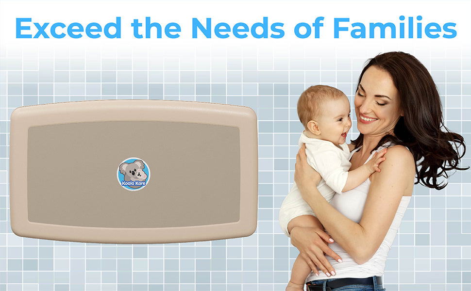 Koala Kare KB300-00 Horizontal Baby Changing Station, Surface-Mounted, Beige (Formerly KB200-00)