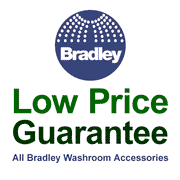 Bradley 346-10 Commercial Restroom Waste Receptacle, 12 Gallon, Semi-Recessed-Mounted, 15-5/8