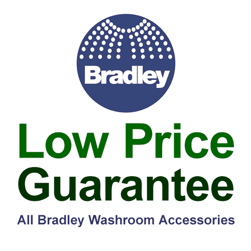 Bradley 377-360000 Commercial Restroom Waste Receptacle, 12 Gallon, Free-Standing, 15" W x38" H, 15" D, Stainless Steel