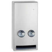Bobrick B-4706C Commercial Restroom Sanitary Napkin/ Tampon Dispenser, Free-Operated, Recessed-Mounted, Stainless Steel