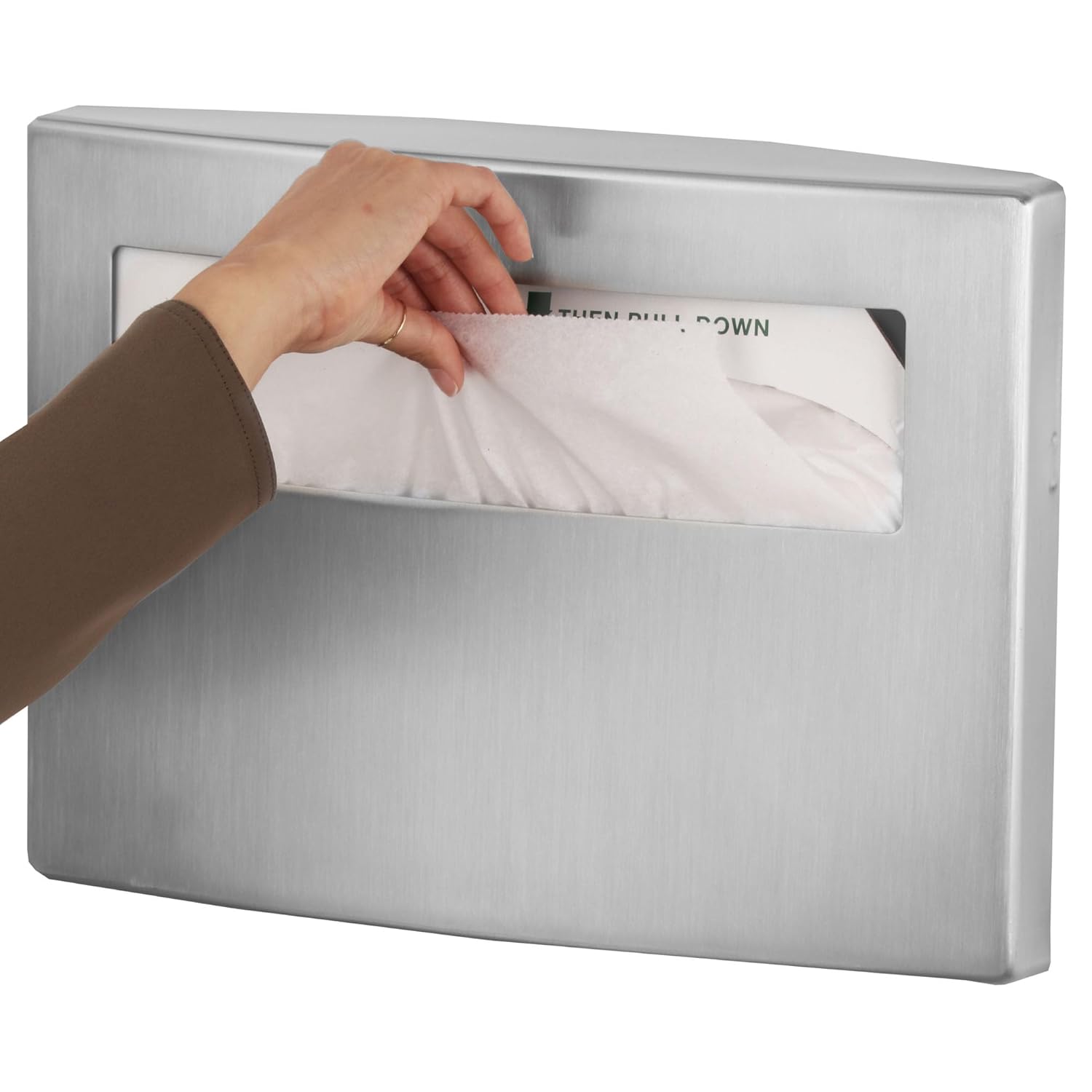 Bobrick B-4221 Commercial Toilet Seat Cover Dispenser, Surface-Mounted, Stainless Steel