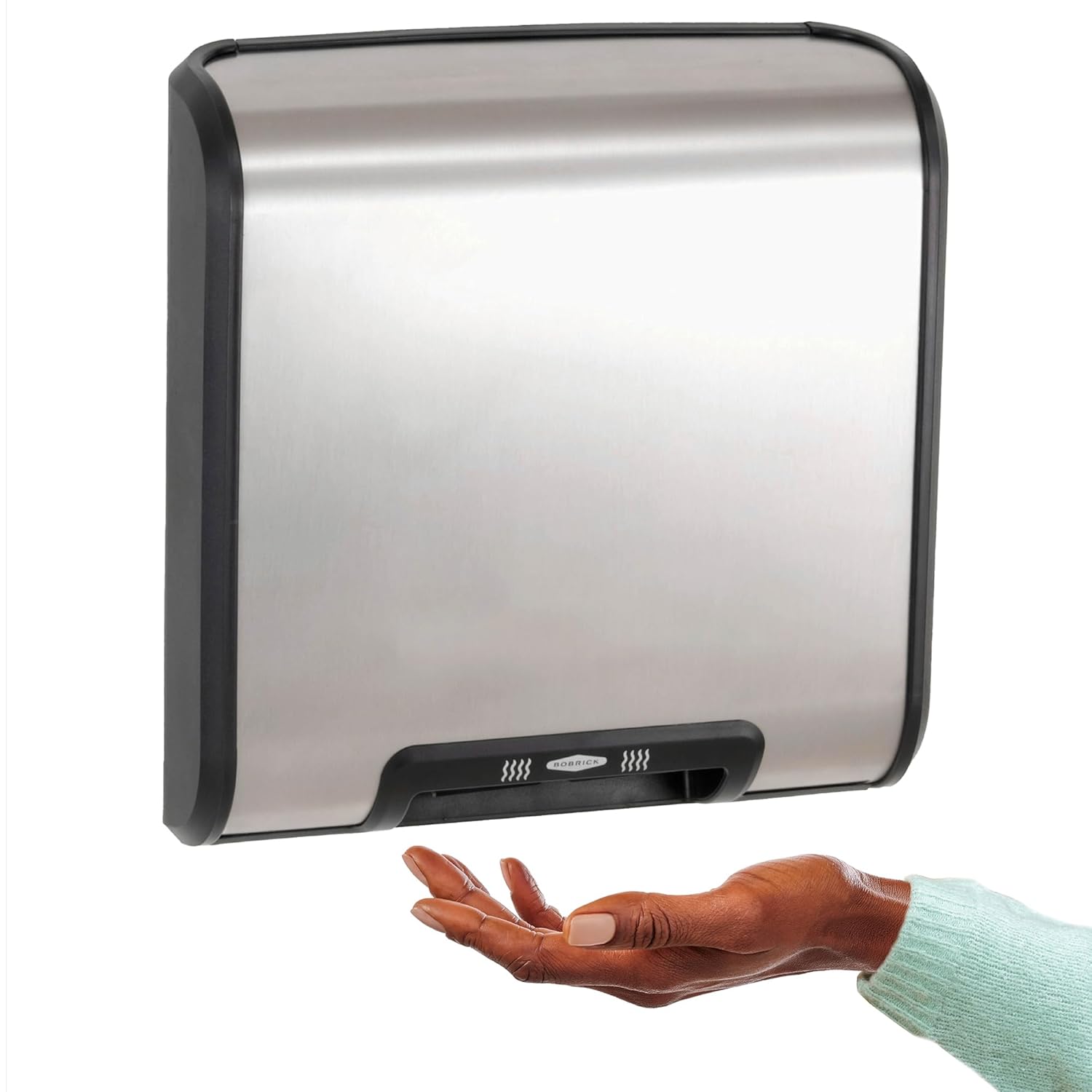 Bobrick B-7128 Automatic Hand Dryer, 115 Volt, Surface-Mounted, Stainless Steel