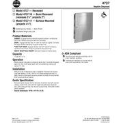 Bradley 4737 Commercial Restroom Sanitary Napkin Disposal, Recessed-Mounted, Stainless Steel