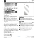 Bradley 781-018300 (18 x 30) Commercial Restroom Mirror, Channel Frame, 18" W x 30" H, Stainless Steel w/ Bright-Polished Finish