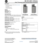 Bradley Elvari Series Waste Receptacles - Semi-Recessed, Small Capacity, 8 GAL - 3B1-103400