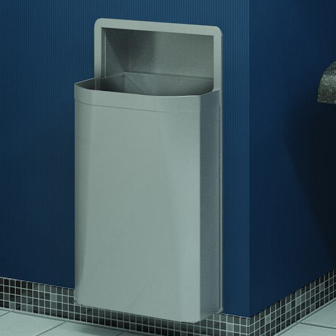 Bradley 3A05-1136 Commercial Restroom Sanitary Waste Bin, 18 Gallon, Surface-Mounted, 17-1/8