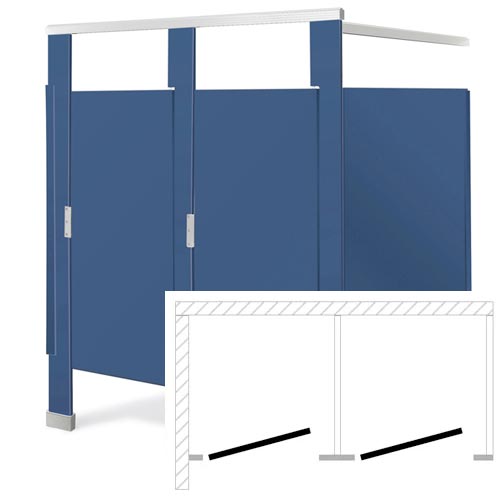 Bradley IC23660-PL Toilet Partition, 2 In Corner