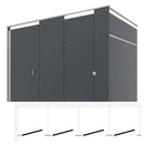 Bradley Toilet Partition (Phenolic) 4 In Corner Compartments (144" W x 61-1/4" D) IC43660-PBC