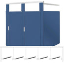 Bradley Toilet Partition (Plastic) 5 Between Wall (180"W x 61-1/4"D)  BW53660
