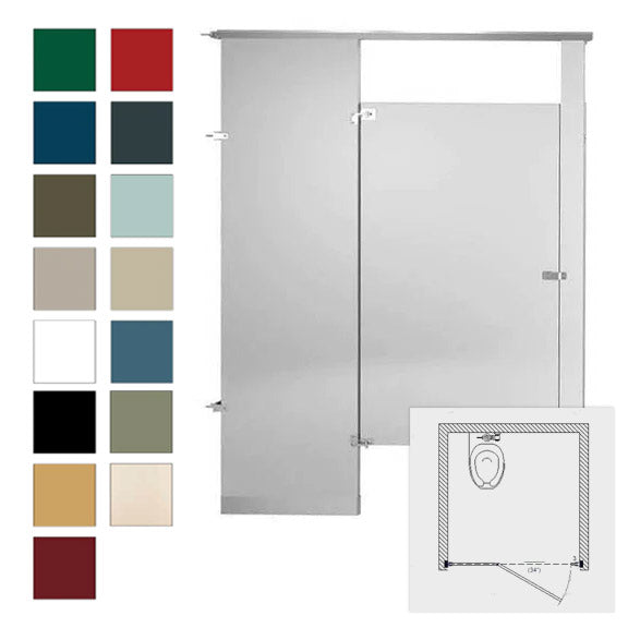 Bradley Toilet Partition (Metal) 1 ADA Between Wall (60" W x 61-1/4" D) BWADA