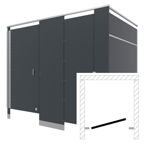 Bradley Toilet Partition (Phenolic) 1 Between Wall (36" W x 61-1/4" D) - BW33660-PBC