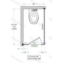 Bradley Toilet Partition (Plastic) 1 In Corner (36"W x 61-1/4"D) - IC13660-PL