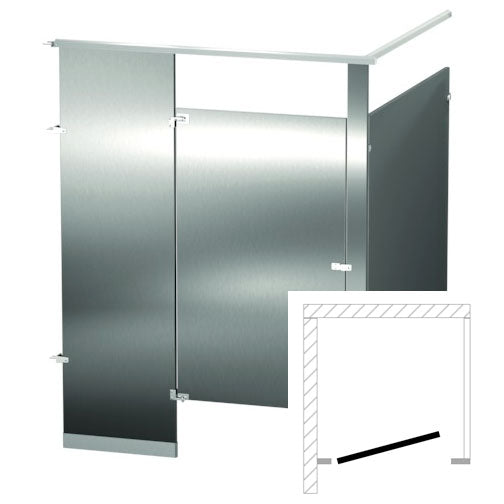 Bradley Toilet Partition (Stainless Steel) 1 In Corner (36