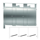 Bradley Stall (Stainless Steel) 3 Between Wall (108"W x 61-1/4"D) - BW33660