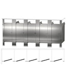 Bradley Toilet Partition (Stainless Steel) 5 In Corner (180"W x 61-1/4"D) -  IC53660