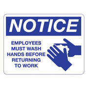 Palmer Fixture ADA compliant Workplace Signs-RED--EMPLOYEE WASH HANDS-IS8001-22