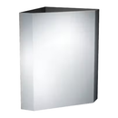 ASI 0829 Commercial Restroom Corner-Type Waste Receptacle, 13 Gallon, Surface-Mounted, 15-1/4" W x 23" H, 2-1/2" D, Stainless Steel