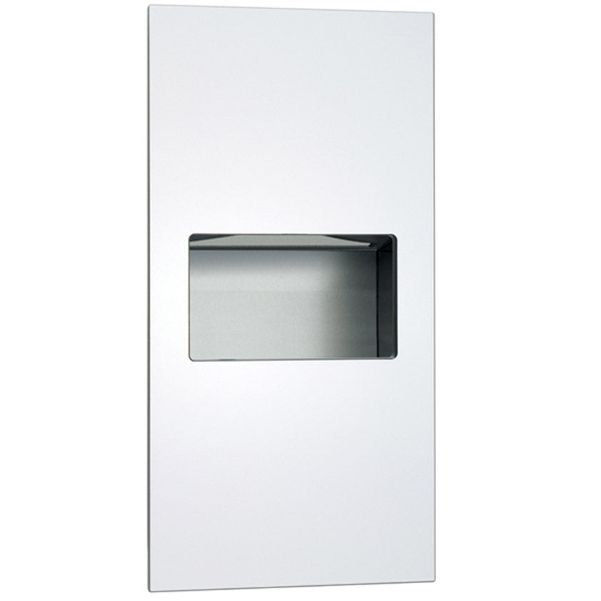 ASI 64623 Combination Commercial Paper Towel Dispenser/Waste Receptacle, Recessed-Mounted, Stainless Steel